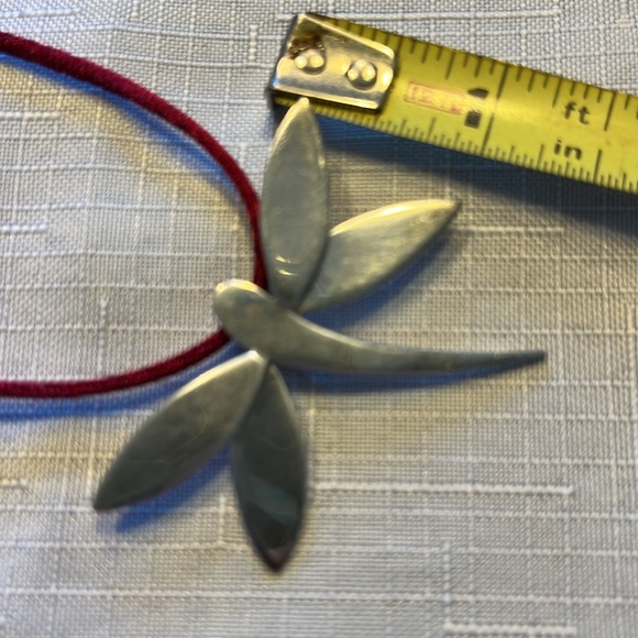 Vintage 925  Sterling Silver Plated ‘Marked’ Dragon Fly. pendant And Earrings - Picture 8 of 9